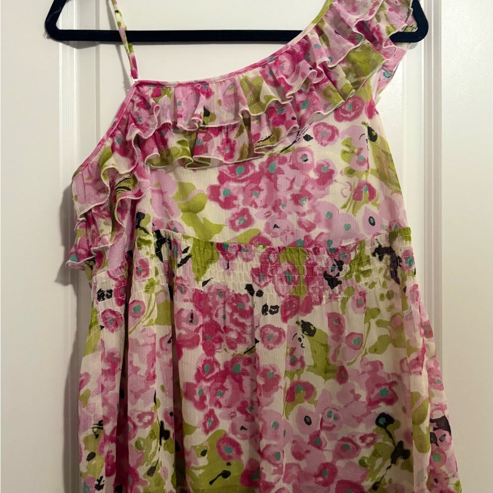 Nicole Pink and Green Floral Camisole